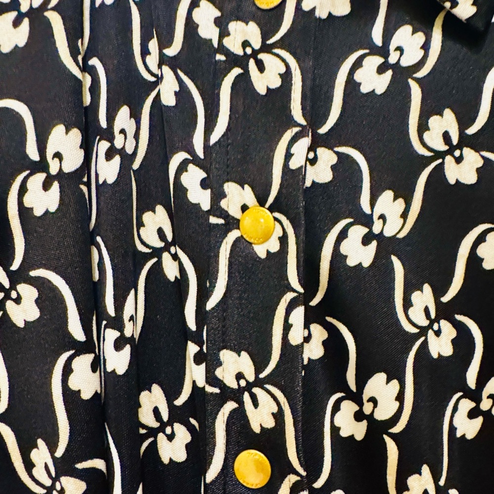 Tory Burch Black and White Long Sleeve Dress - Picture 4 of 6
